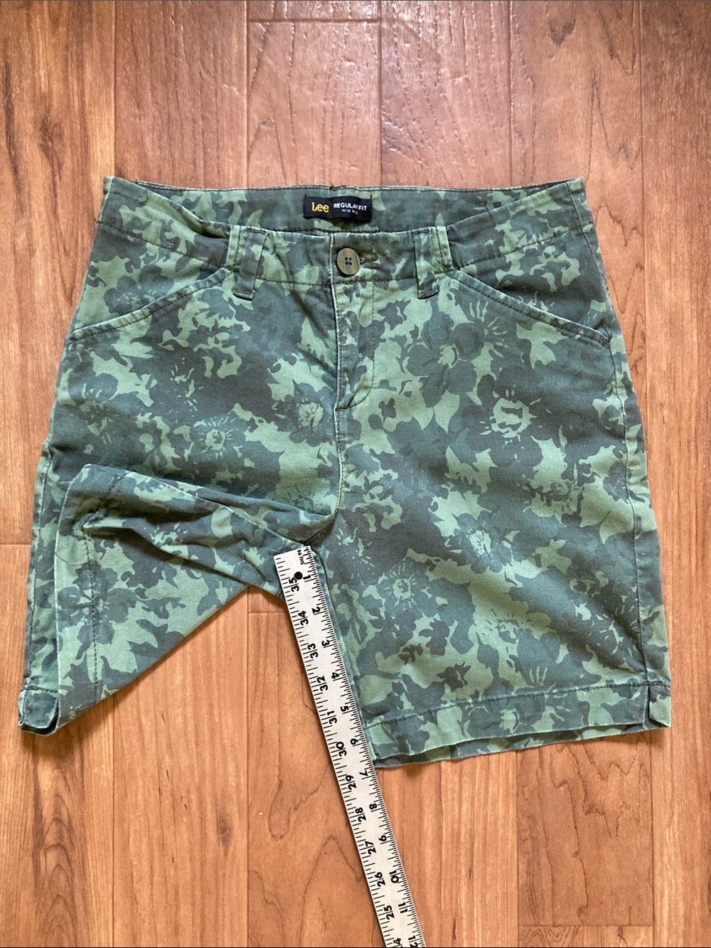 Lee Olive Floral Camo Bermuda Shorts - Picture 8 of 10